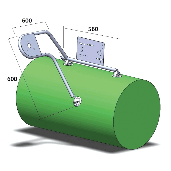 Стойка рулевая с креплением на баллон надувной лодки 25мм в Ногинске