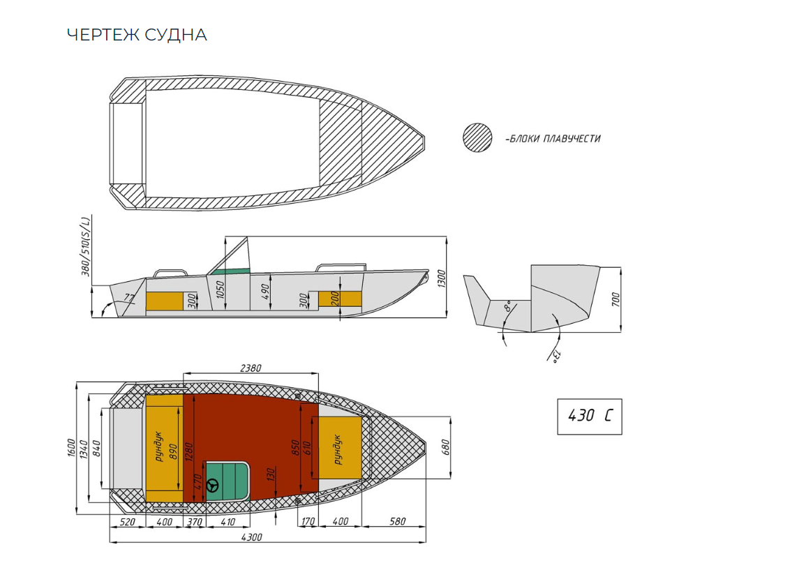 Алюминиевый катер Wyatboat-430 C в Ногинске