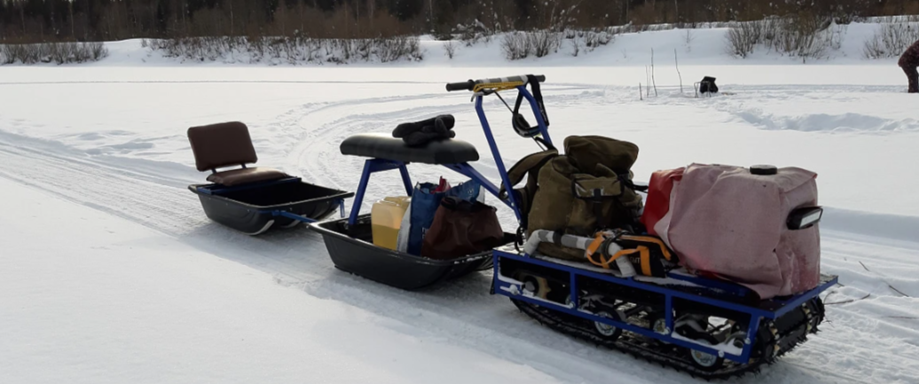 Мотобуксировщик Альбатрос-L 9 с фарой в Ногинске
