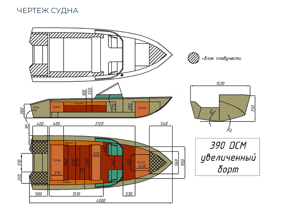 Алюминиевый катер Wyatboat-390 DCM Увеличенный борт в Ногинске