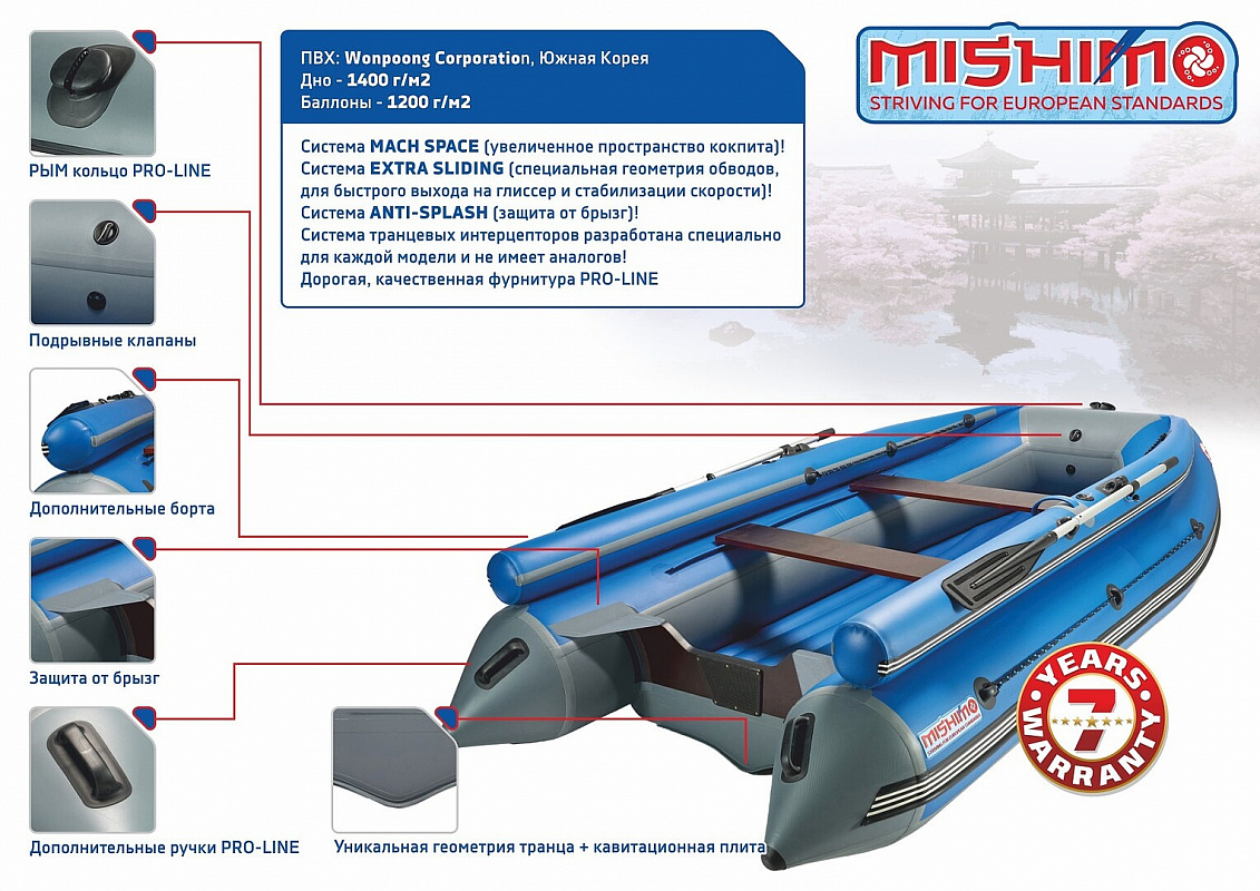 Лодка MISHIMO FAMILY LITE DF 370 в Ногинске