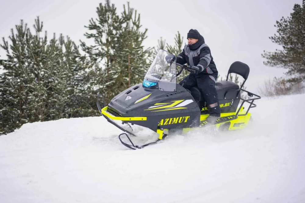 Миниснегоход Бурлак Азимут 24 л.с. , эл.запуск, реверс, тормоз гидравл, капот черный в Ногинске