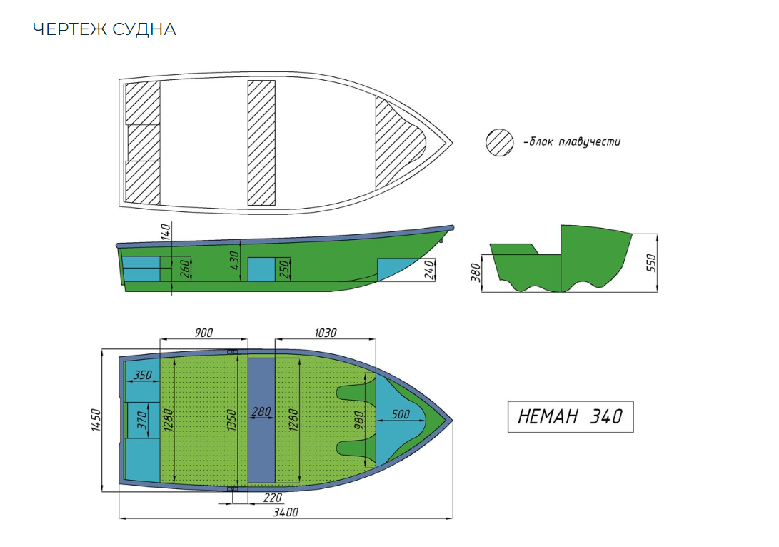 Стеклопластиковая лодка Neman-340 (тримаран) в Ногинске