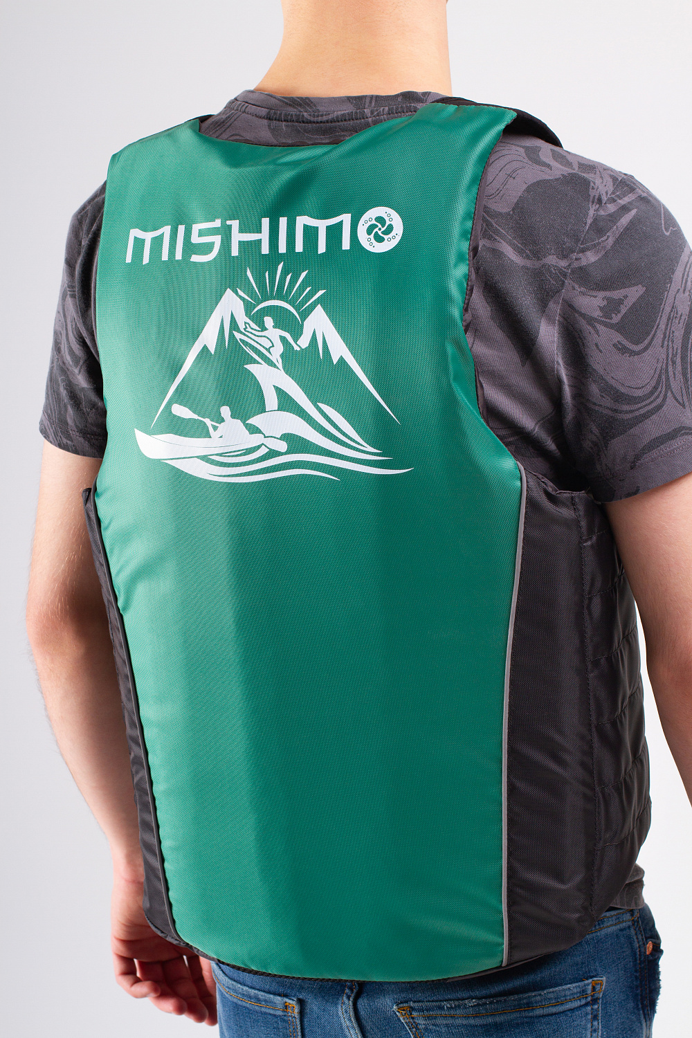 Жилет спасательный MISHIMO PRO Премиум качества Черно-зеленый в Ногинске