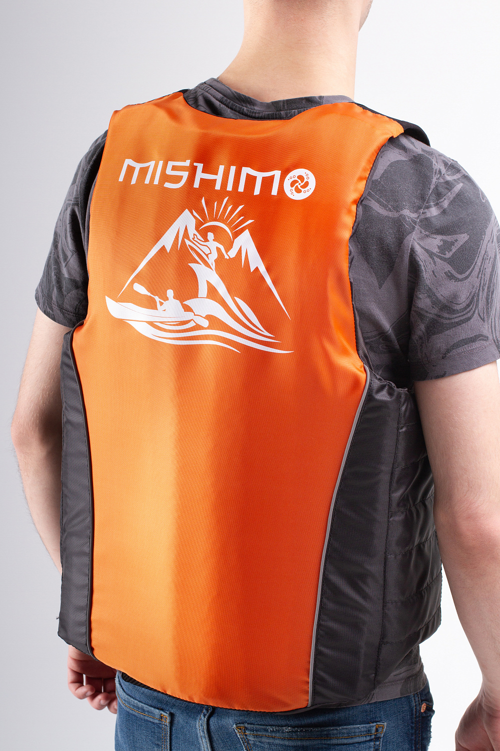 Жилет спасательный MISHIMO PRO Премиум качества Черно-оранжевый в Ногинске