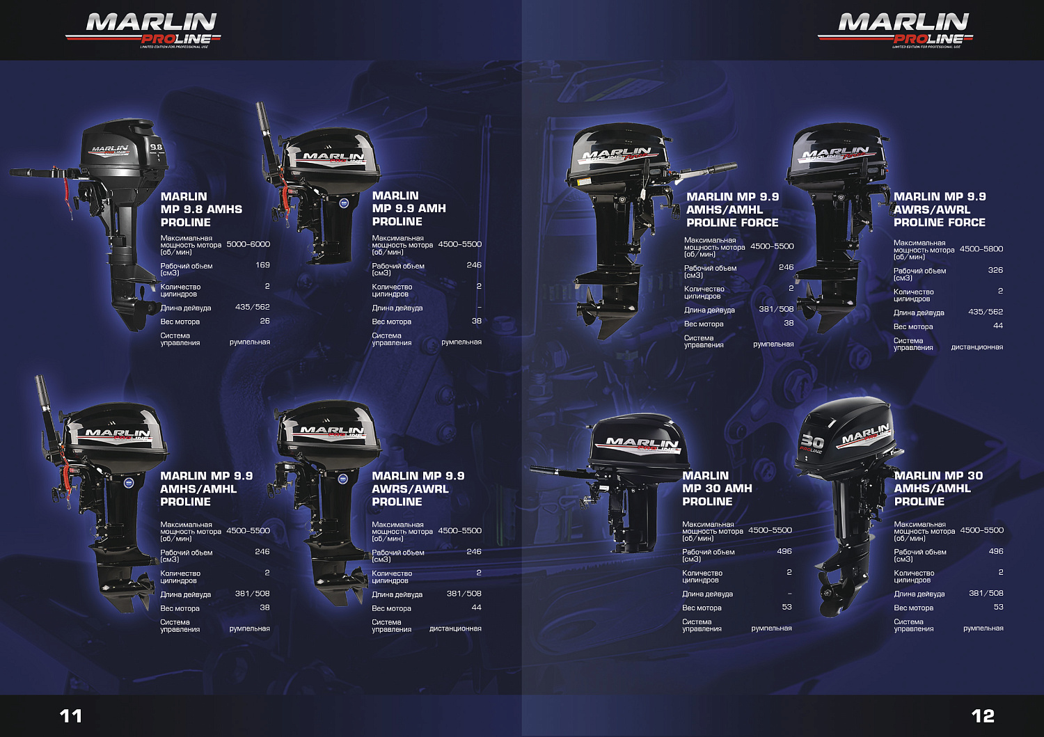 Лодочный мотор MARLIN PROLINE MP 9.9(20) AMHL FORCE в Ногинске